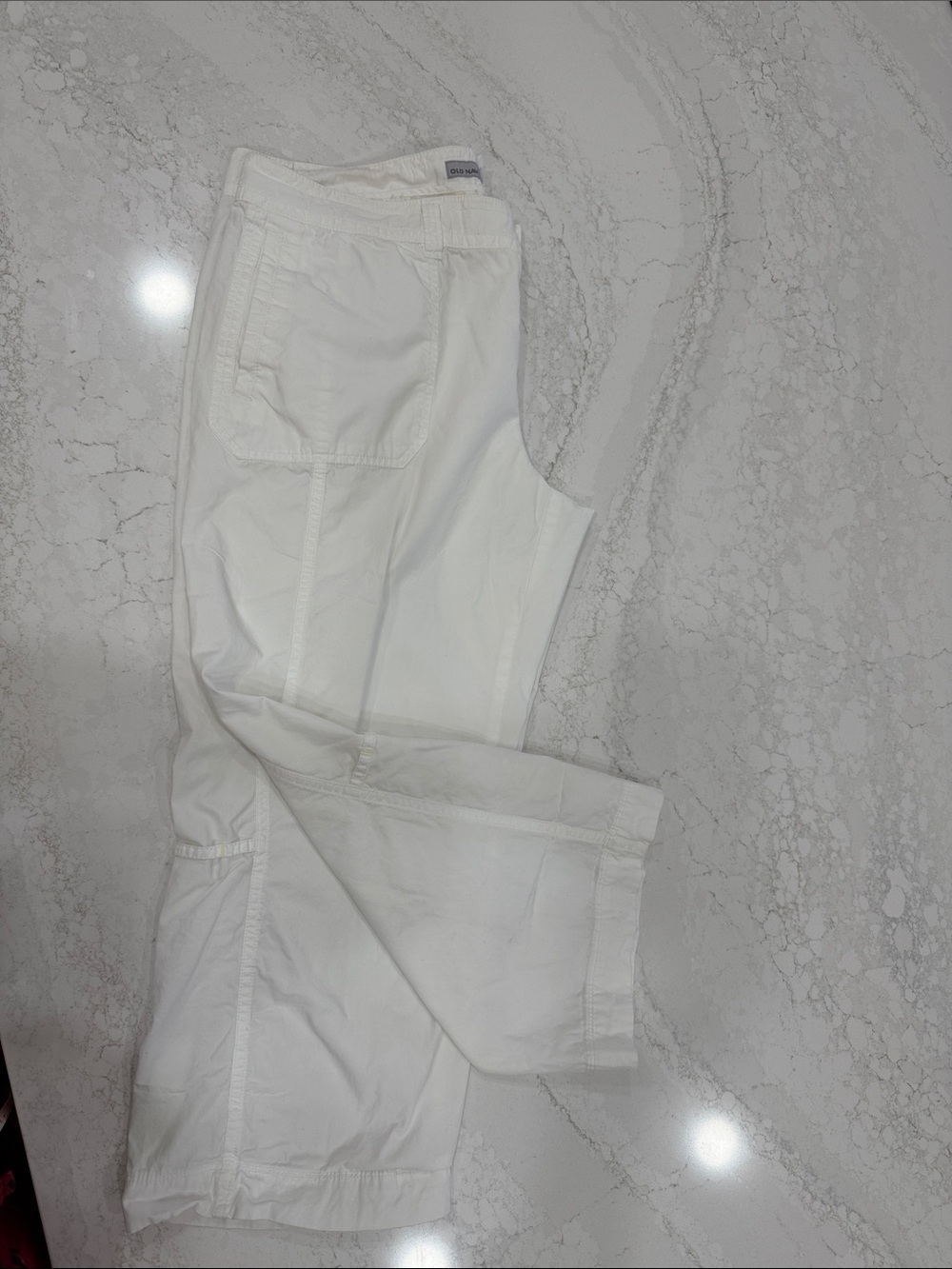Old Navy White Low-Rise Cotton Pants